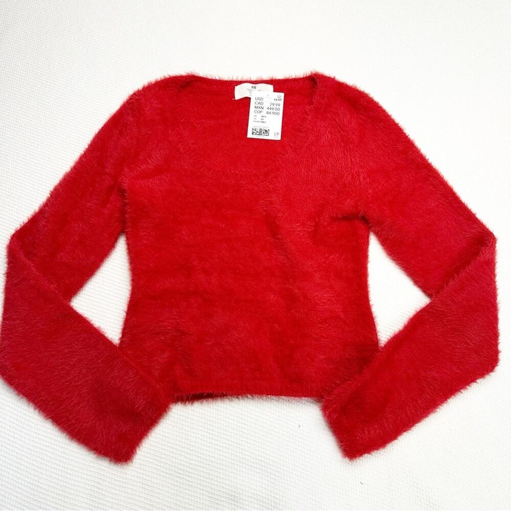 H&M v-neck soft cropped sweater